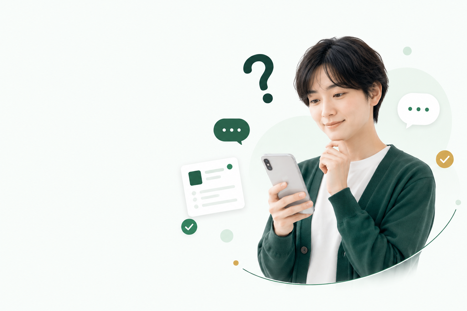 みつピタジョブの使い方を案内するイラスト