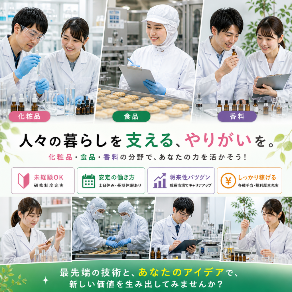 素材・化学・食品・医薬品技術職｜正社員（無期契約）