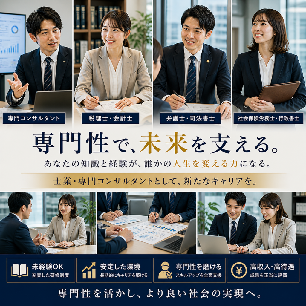専門職【コンサルタント・士業・金融・不動産】｜正社員（無期契約）