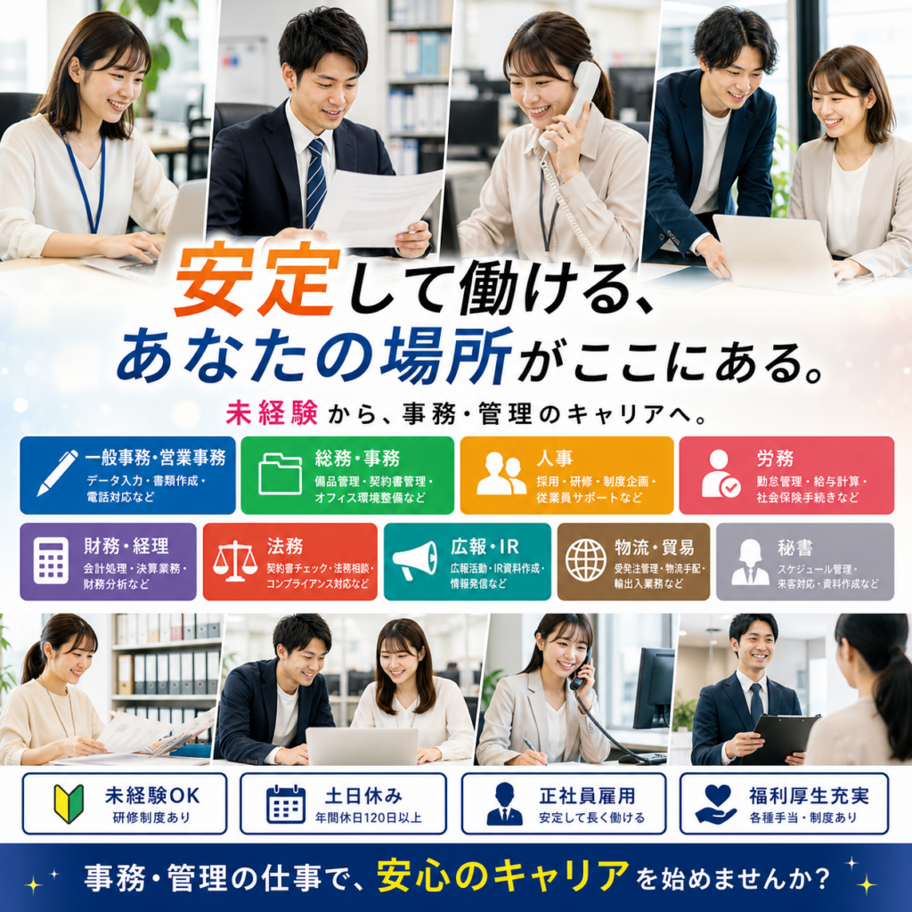 事務・管理｜正社員（無期契約）