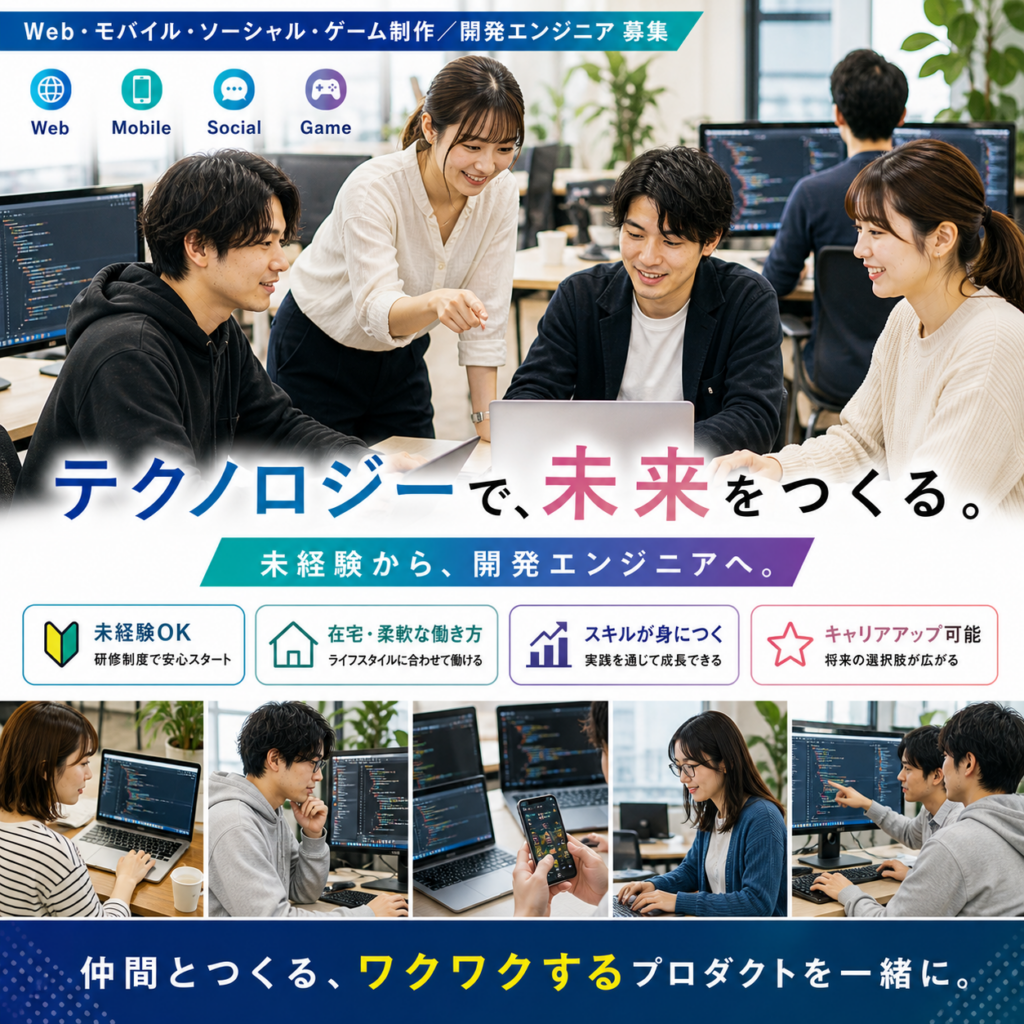 Web・インターネット・ゲーム｜正社員（無期契約）