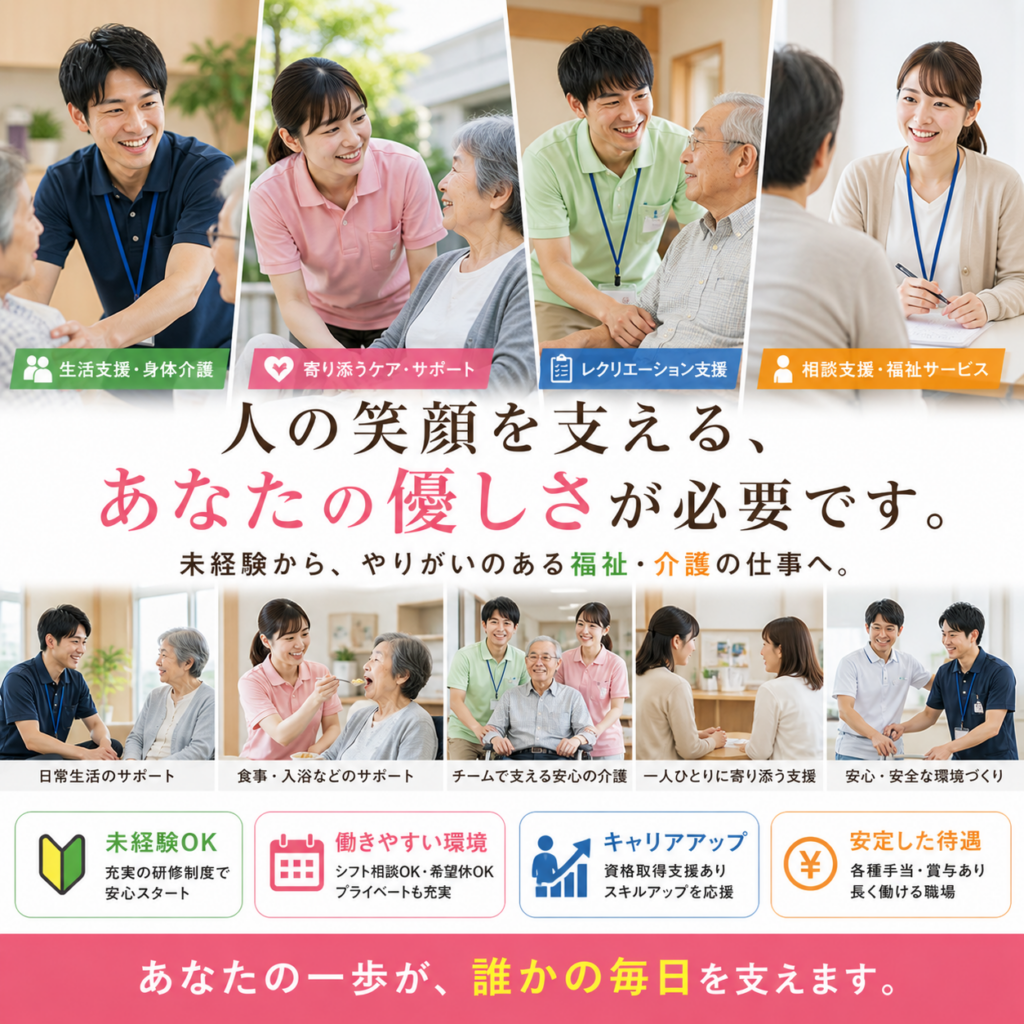 介護職員｜ケアマネージャー｜社会福祉士｜正社員