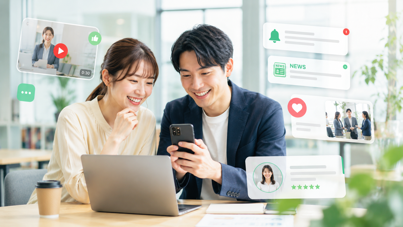 スマートフォンでYouTubeショートを見る様子